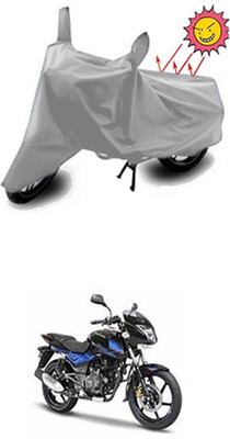Auto Age Two Wheeler Cover for Bajaj(Pulsar 150 DTS-i, Silver)