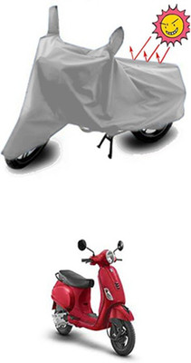 Auto Age Two Wheeler Cover for Vespa(Silver)