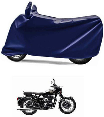 RONISH Two Wheeler Cover for Royal Enfield(Classic Chrome, Blue)