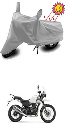 Auto Age Two Wheeler Cover for Royal Enfield(Silver)