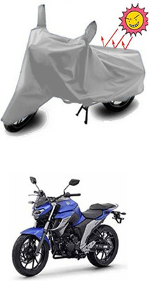 Auto Age Two Wheeler Cover for Yamaha(FZ, Silver)