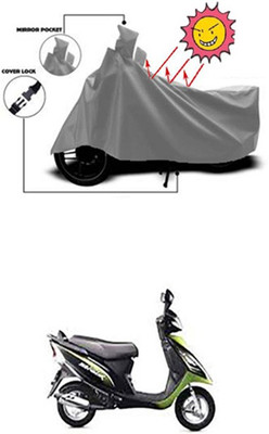 Auto Age Two Wheeler Cover for TVS(Scooty Streak, Grey)