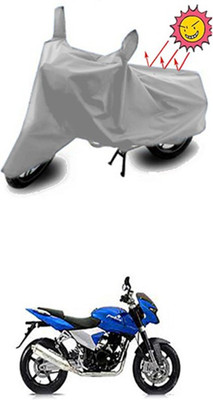 Auto Age Two Wheeler Cover for Bajaj(Pulsar 200 NS DTS-i, Silver)