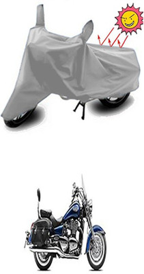 Auto Age Two Wheeler Cover for Royal Enfield(Silver)