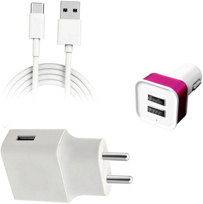 DAKRON Wall Charger Accessory Combo for Realme 7(White)