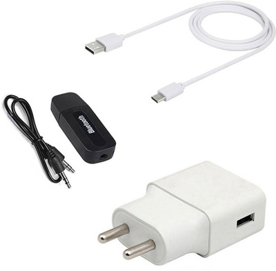 DAKRON Wall Charger Accessory Combo for Vivo Y30(White)
