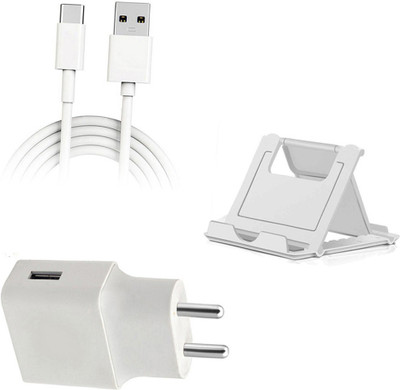 DAKRON Wall Charger Accessory Combo for Realme 7(White)