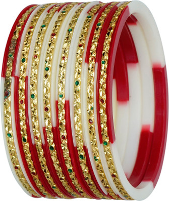 Barffy collections Plastic Gold-plated Bangle Set(Pack of 8)