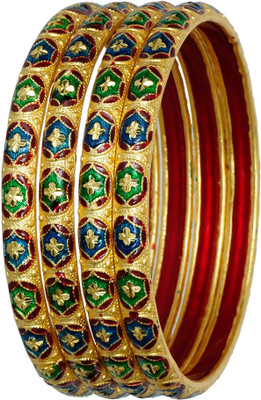 Barffy collections Plastic Gold-plated Bangle Set(Pack of 4)