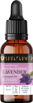 Soulflower Lavender Essential Oil 30ml, 100% Premium & Pure, Natural & Undiluted, For Hair Fall Control, Hair Growth, Dandruff Control, Acne Control(30 ml) Soulflower Lavender Essential Oil 30ml, 100% Premium & Pure, Natural & Undiluted, For Hair Fall Control, Hair Growth, Dandruff Control, Acne Control(30 ml)