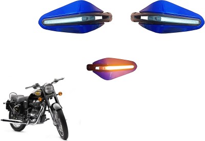 AutoVHPR Roy Enfi Bull Stylish Blue Hand Guard with LED Handlebar Hand Guard(Royal Enfield)