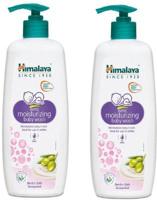 HIMALAYA Extra Moisturizing Baby Wash With Aloe-Olive-Milk (400ml X 2)(2 x 400 ml)