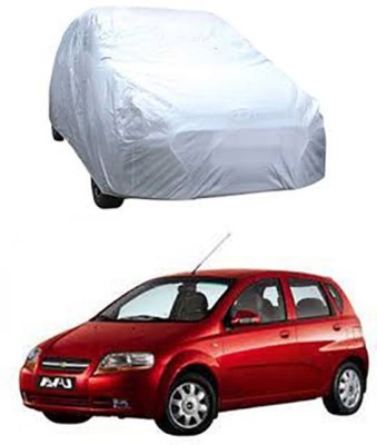 Auto Age Car Cover For Chevrolet Aveo U-VA (Without Mirror Pockets)(Silver)