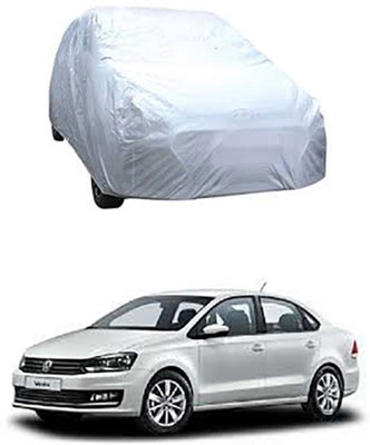 Auto Age Car Cover For Volkswagen Vento (With Mirror Pockets)(Silver)