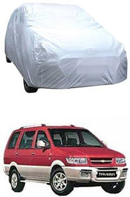 Auto Age Car Cover For Chevrolet Tavera (Without Mirror Pockets)(Silver)