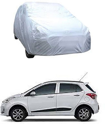 Auto Age Car Cover For Hyundai Grand i10 (With Mirror Pockets)(Silver)