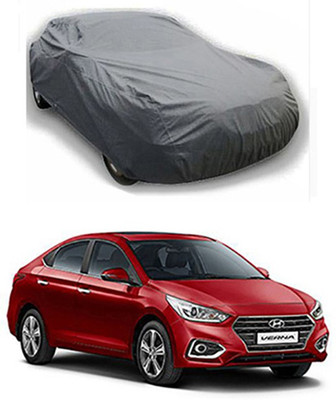 Auto Age Car Cover For Hyundai Verna Facelift (Without Mirror Pockets)(Grey)