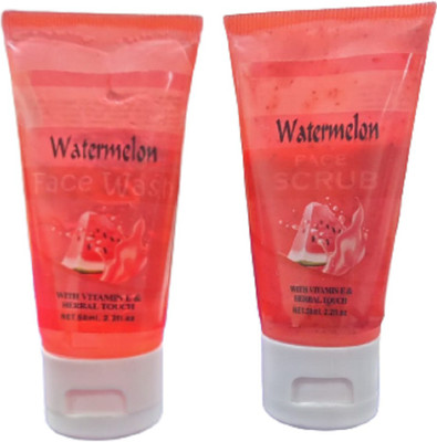CIVAKI Watermelon Face Wash And Face Scrub With Vitamin E And Herbal Touch(2 Items in the set)