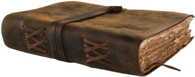 CRAFT CLUB Premium Finished leather Journal With Antique Paper A5 Diary Unruled 200 Pages(Coffee)