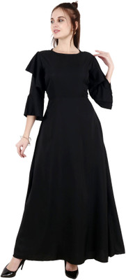 Shyammc Women Maxi Black Full Length Dress