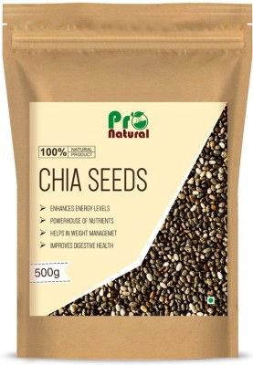 Pronatural Premium 500gms Raw Chia Seeds for weight/Fat loss with Omega 3, Fiber & Calcium Rich Chia Seeds(0.5 kg)