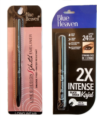 BLUE HEAVEN Sketch Eye Liner & Soft Kajal(2 Items in the set)