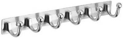 deeplax superb cloth hanger hook rail key holder door hook for bathroom set of 1 pcs Hook Rail 6(Pack of 1)