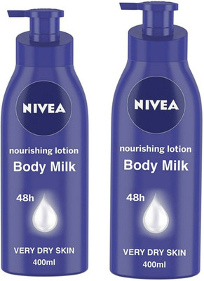 NIVEA Moisturing Body milk, Pack of 2(400 ml)