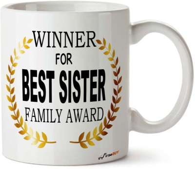 FirseBUY Winner for Best Sister Family Award Funny Ceramic Ceramic Coffee Mug(325 ml)