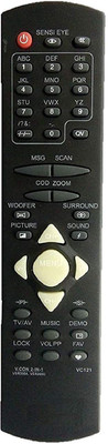 BhalTech VC121 2 in 1 VSR200A VSR200C CRT TV Universal Compatible with  VIDEOCON Remote Controller(Black)