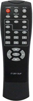 BhalTech IT-281 SUF Home Theater System Compatible for Home Theater  INTEX Remote Controller(Black)