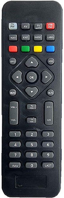 BhalTech Setup Box Remote Control Compatible GTPL Remote Controller(Black)