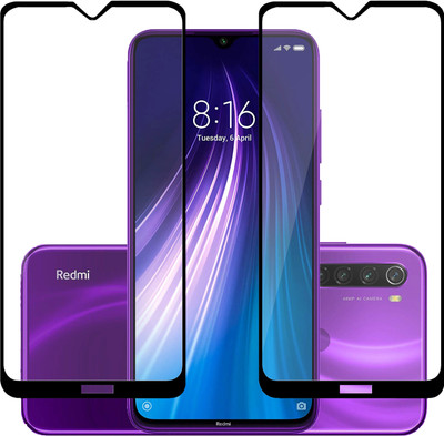 MobileBukket Edge To Edge Tempered Glass for Mi Redmi Note 8(Pack of 2)