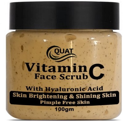 QUAT Vitamin C, E & Hyaluronic Acid Brightening Face Scrub_100gm Scrub(100 g)