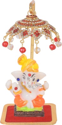 jagriti enterprise Umbrella Chhatra for God Idol, Car Dashboard Home Decor Showpiece, Chatri Aasan Decorative Showpiece  -  14 cm(Gold Plated, Metal, Polyresin, Multicolor)