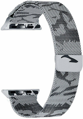 Juberous Stainless Steel 42mm/44mm/45mm Milanese Band with Magnetic Closure Camouflage Chain Smart Watch Strap(Grey)