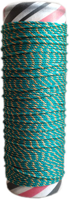 LOOPZE TWISTED CORD green, gold Thread(18 m Pack of1)
