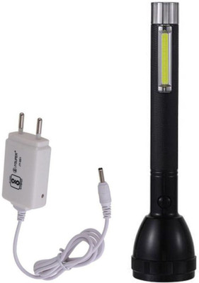 JY SUPER Flashlight with 2 Steps Switch UV 18650 Lithium Battery Torch(Black, 20 cm, Rechargeable)