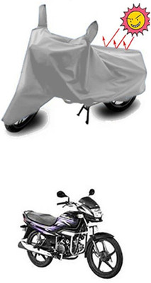 Auto Age Two Wheeler Cover for Hero(Super Splendor, Silver)