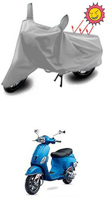 ZTech Two Wheeler Cover for Universal For Bike(Vespa SXL, Silver)
