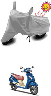 Auto Age Two Wheeler Cover for TVS(Silver)