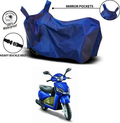 SEBONGO Waterproof Two Wheeler Cover for Mahindra(Gusto, Blue)