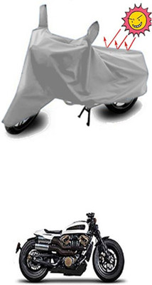 Auto Age Two Wheeler Cover for Harley Davidson(Silver)