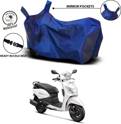 ANTHUB Waterproof Two Wheeler Cover for Hero(Pleasure+ 110, Blue)