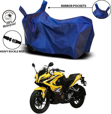 ANTHUB Waterproof Two Wheeler Cover for Bajaj(Pulsar 200 NS DTS-i, Blue)