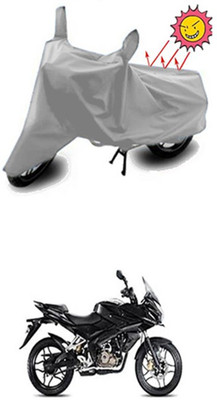 Auto Age Two Wheeler Cover for Bajaj(Silver)