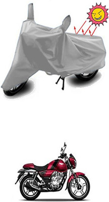 Auto Age Two Wheeler Cover for Bajaj(Silver)