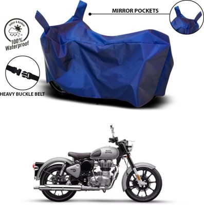 ANTHUB Waterproof Two Wheeler Cover for Royal Enfield(Bullet 350, Blue)