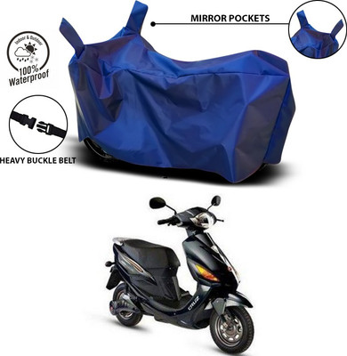 SEBONGO Waterproof Two Wheeler Cover for Hero(Electric Cruz, Blue)