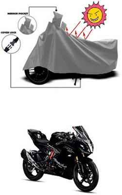 Auto Age Two Wheeler Cover for TVS(Grey)